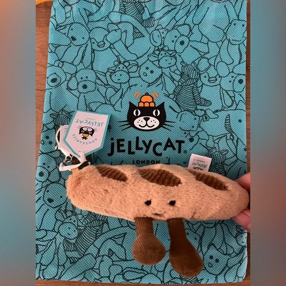 Jellycat authentic Amuseables Baguette Bag Charm (NWT), includes dust bag. - Picture 3 of 3